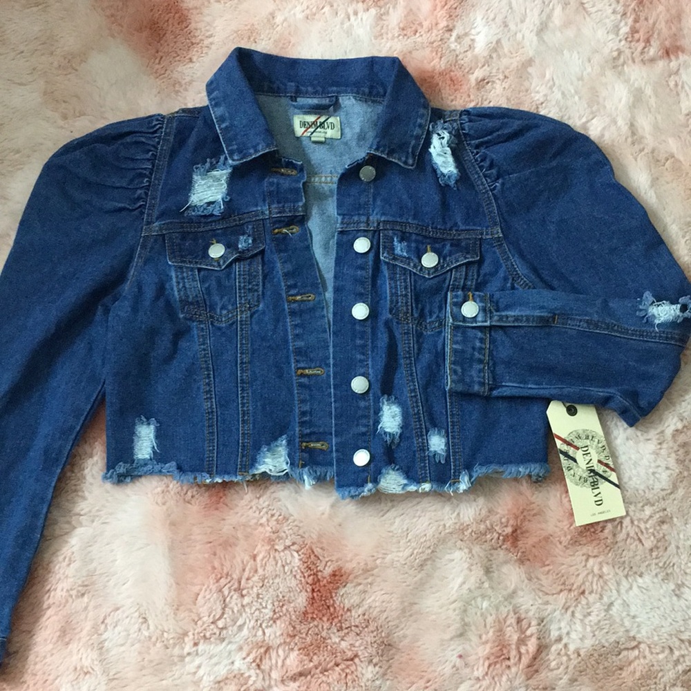 Cropped Denim Jean Jacket
